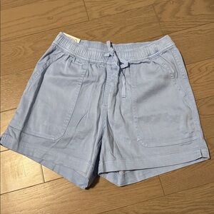 XS Powder Blue Buffalo Drawstring Shorts